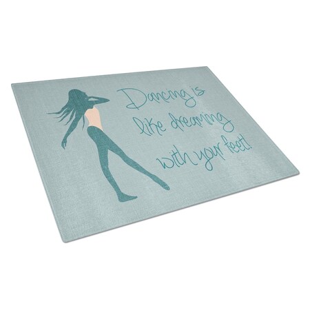 Carolines Treasures Dancing is Like Dreaming No.2 Glass Cutting Board Large BB5380LCB